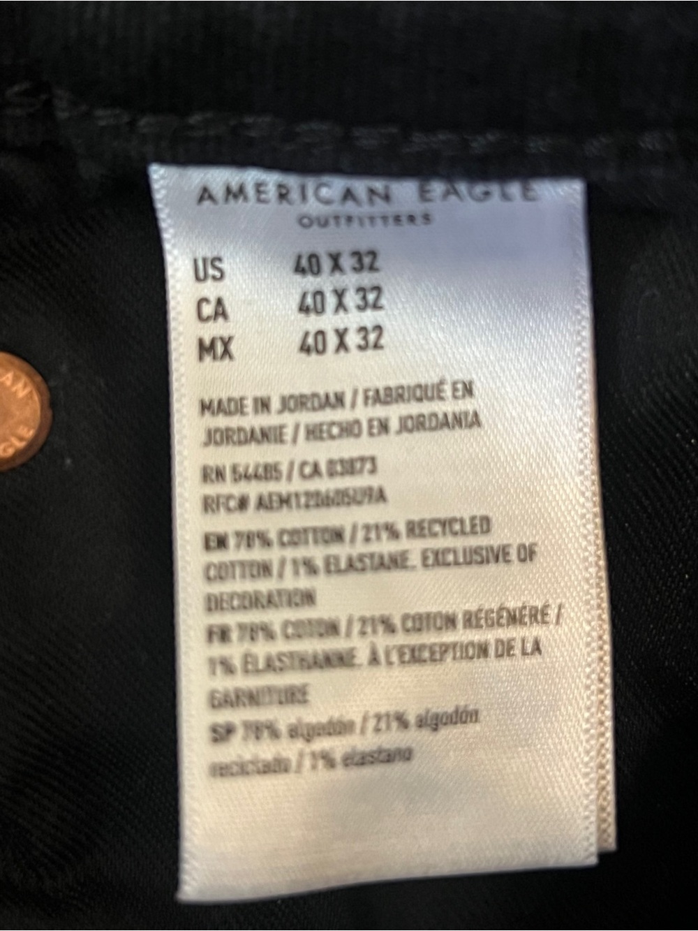 American Eagle Outfitters Men’s Black Slim Jeans - Picture 5 of 6